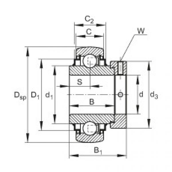 FAG Radial insert ball Bearings - NE50-XL-KRR-B #1 image