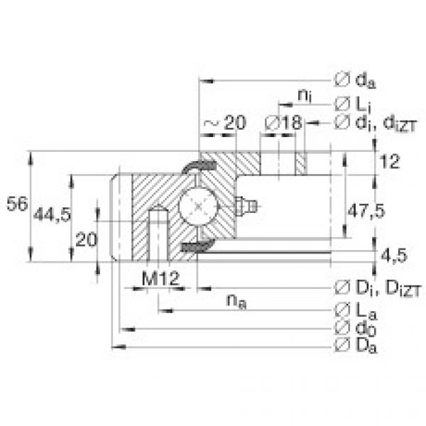 FAG Four point contact Bearings - VLA200644-N #1 image