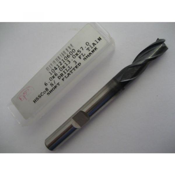 6mm HSSCo8 3 FLT TiALN COATED SLOT DRILL END MILL EUROPA CLARKSON 1041210600 #45 #1 image