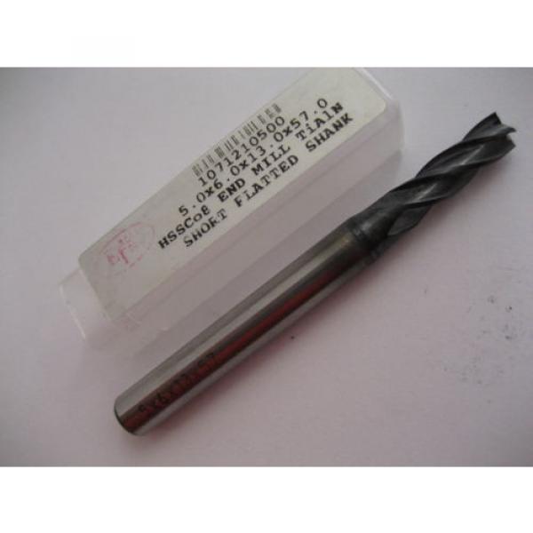 5mm HSSCo8 4 FLT TiALN COATED END MILL EUROPA TOOL / CLARKSON 1071210500 #36 #1 image
