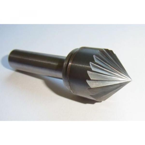 Mill cut device Shaft 0 3/8in 90° HM coarse Mounted points Sinker Rotary burs #4 image