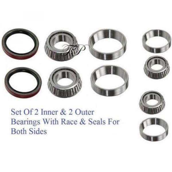 Front Wheel Bearing &amp; Race &amp; Seal Kit fit NISSAN D21 1986-1994 (RWD) #3 image