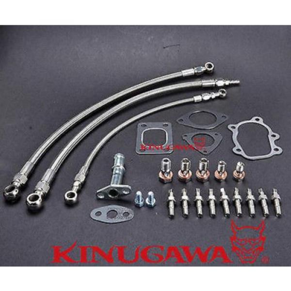 Turbo Install Kit Fit S13 SR20DET Silvia Garrett T25 Journal Bearing 6AN Line #1 image