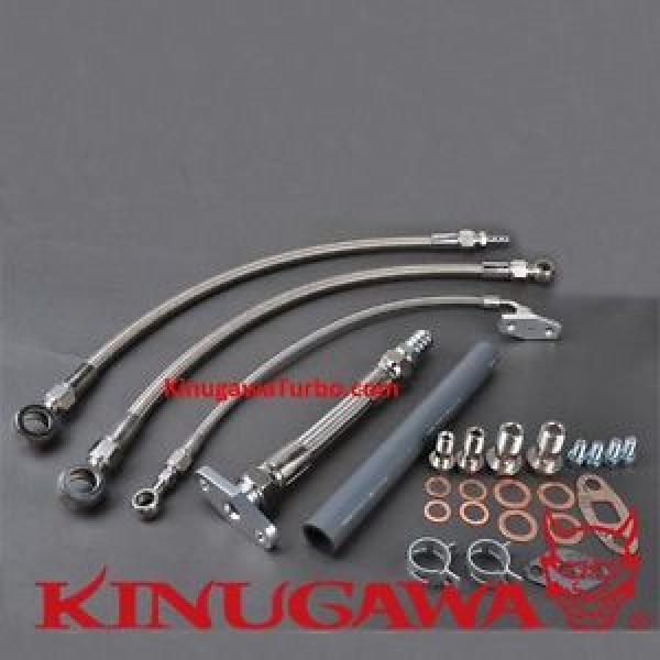 Turbo Oil Water line Fit RB25DET RB30 W/ Garrett GT4202R GT4508R Ball Bearing #1 image