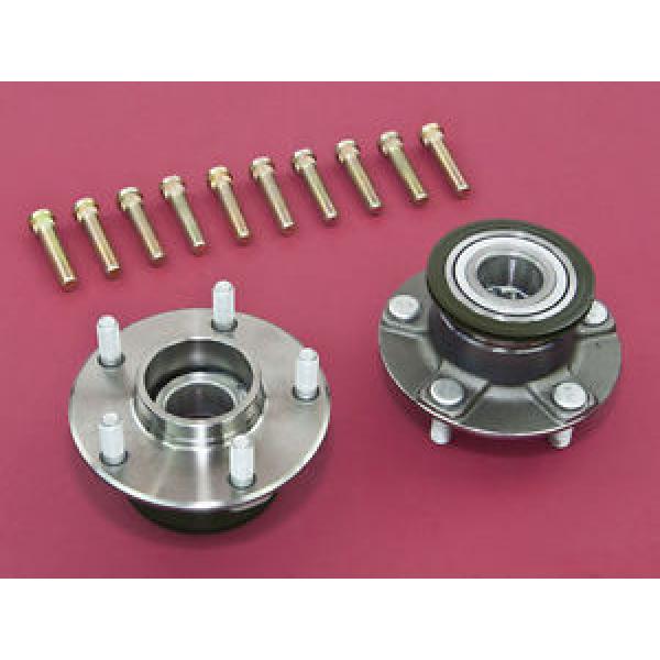 Front Wheel Non-ABS 5-Lug Conversion Hub W/ Extended Studs For 240SX 95-98 S14 #1 image