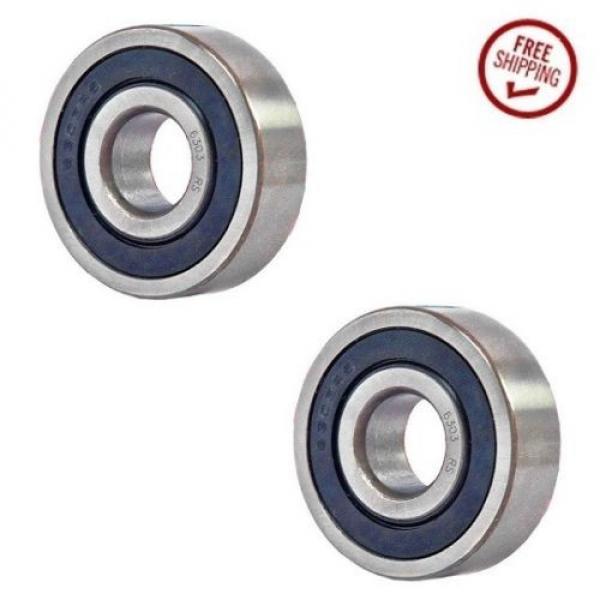 2 Sealed Ball Bearings 17 mm ID x 47 mm OD Load Bearing will fit 5/8&#034; ID Axles #1 image