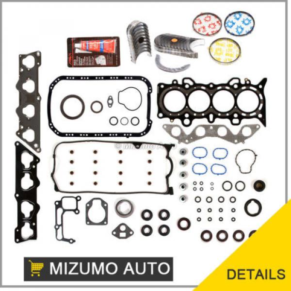 Fit 01-05 Honda Civic 1.7 D17A1 Full Gasket Set Main Rod Bearings Piston Rings #1 image