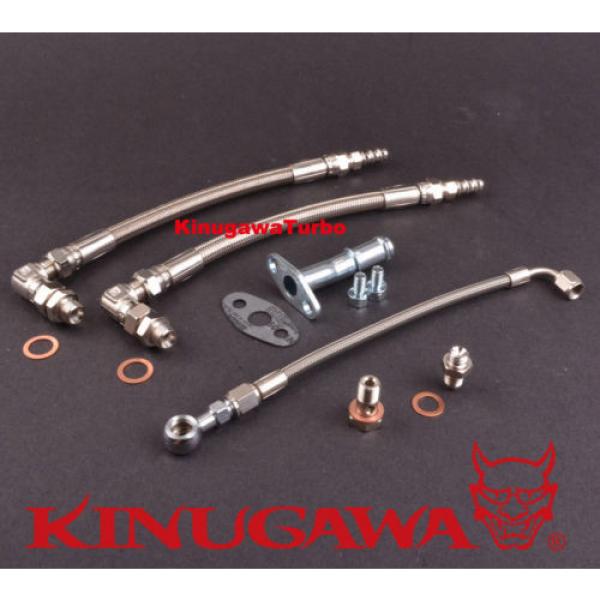 Kinugawa Turbo Oil Water Line fit SUBARU Garrett GT30R GT35R GT28R Ball Bearing #1 image