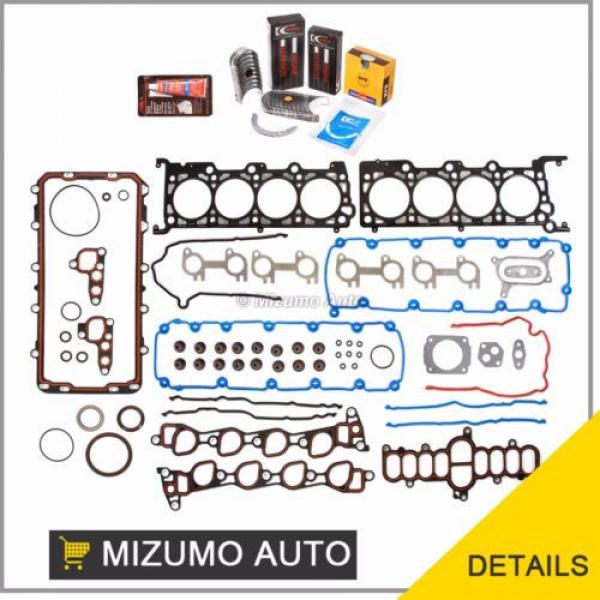 Fit Full Gasket Set Bearings Rings 97-99 Ford E150 E250 F150 F250 4.6 WINDSOR #1 image