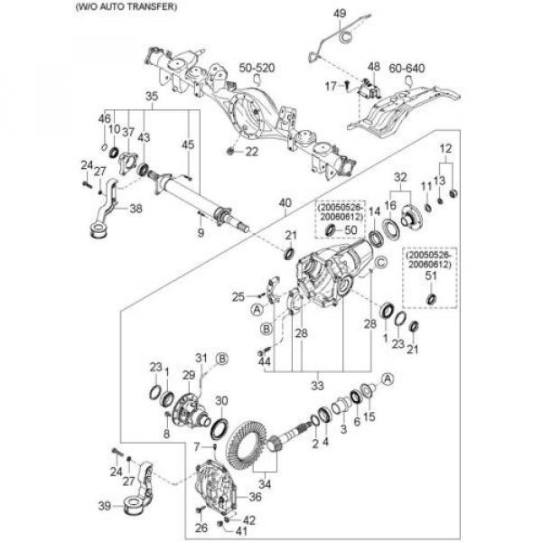 DIFFERENTIAL ACTUATOR, BEARING &amp; SEAL KIT fit 4wd Kia SORENTO 02-06 Recons Difer #2 image