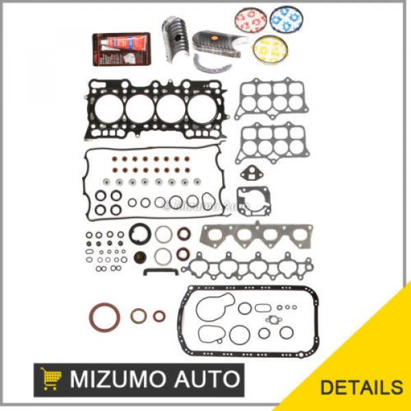 Fit 93-96 Honda Prelude 2.2 H22A1 Full Gasket Set Main Rod Bearings Piston Rings #1 image