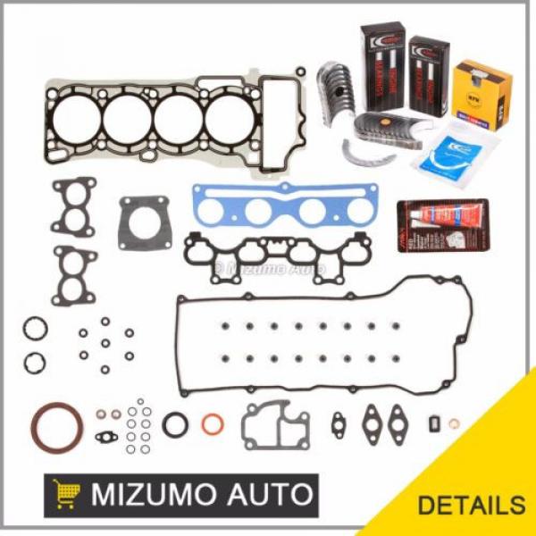 Fit Full Gasket Set Main Rod Bearings Piston Rings 00-06 Nissan Sentra QG18DE #1 image
