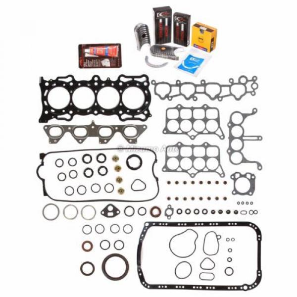 Fit Full Gasket Set Main Rod Bearings Piston Rings 94-97 Acura Honda 2.2 F22B1 #2 image