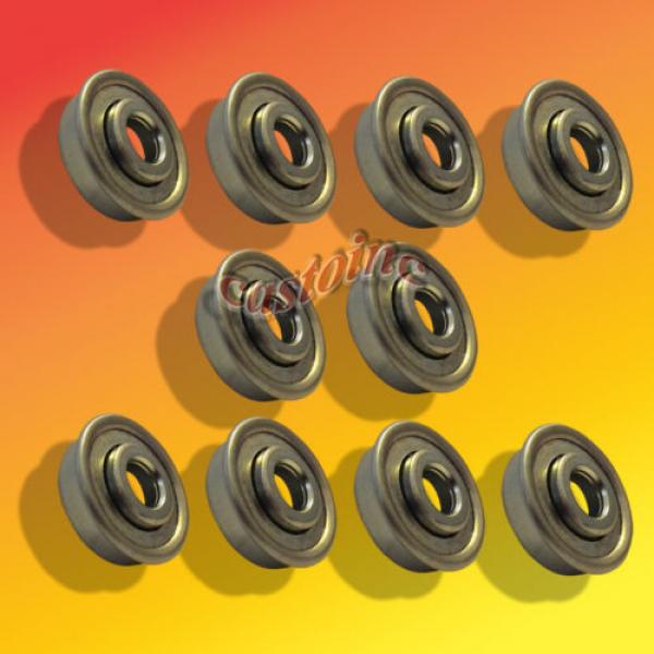 10 Universal 3/8 x1-1/8&#034; Flanged Ball Bearing Fit Many Type Mower &amp; Other Wheels #2 image