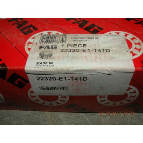 NEW FAG Spherical roller Bearings 22320-E1-T41D NIB #4 image