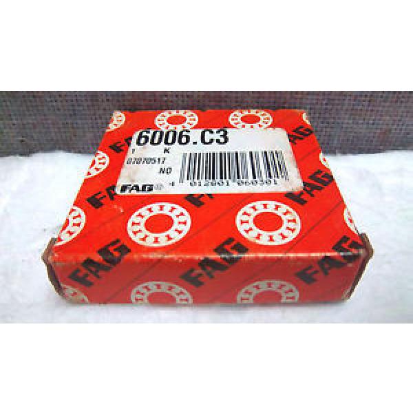 FAG DEEP GROOVE BALL BEARING 6006.C3 NEW 6006C3 #1 image