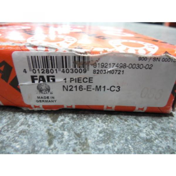 NEW FAG N216-E-M1-C3 Single Row Cylindrical Roller Bearing #3 image