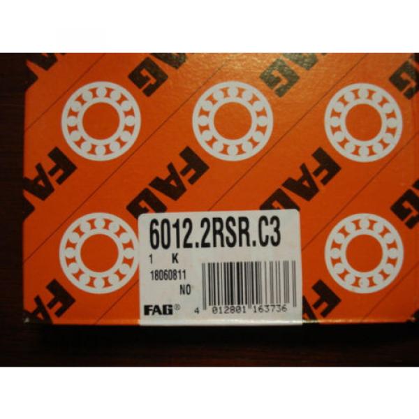 FAG Deep Groove Bearing, Sealed, 60mm x 95mm x 18mm, 6012.2RSR.C3, 8415eGE2 #2 image