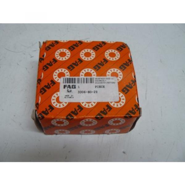 NEW FAG 3306-BD-2Z ANGULAR CONTACT BALL BEARING #1 image