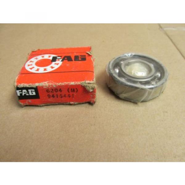 NIB FAG 6204 BEARING NO SHIELDS 6204M 20x47x14 mm #1 image