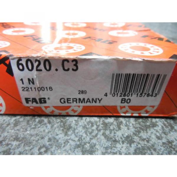 NEW FAG 6020.C3 Single Row Deep Groove Ball Bearing #2 image