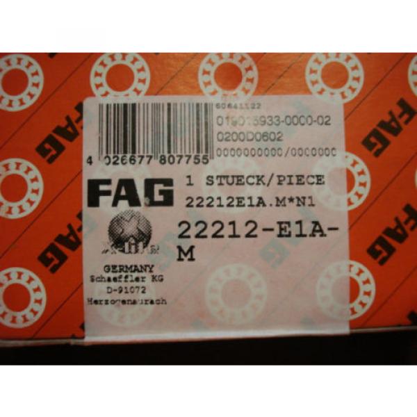 FAG  22212E1A.M Spherical Roller Bearing, 60mm x 110mm x 28mm, 7920eFD4 #2 image