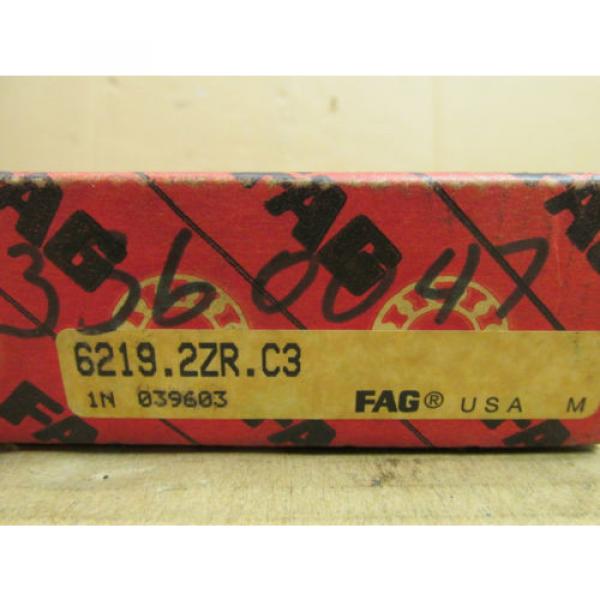 NIB FAG 62192ZRC3 BEARING METAL SEALED 6219 2ZR C3 6219ZZ 90x170x32 mm NEW #2 image