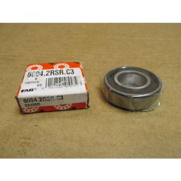 NIB FAG 60042RSRC3 BEARING RUBBER SEALED 6004 2RSR C3 6004 2RS C3 20x42x12 mm #1 image