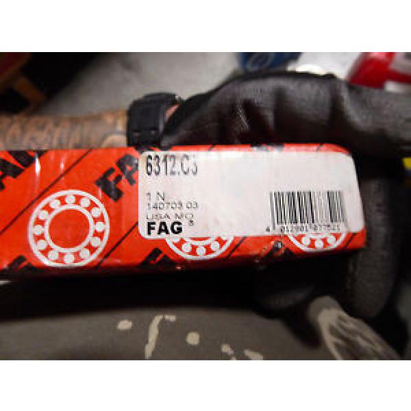 NEW FAG 6312 C3 Deep Groove Single Row Bearings #1 image