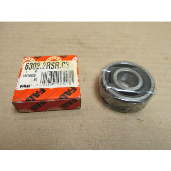 NIB FAG 6302 2RSR C3 BEARING RUBBER SHIELD BOTH SIDES 63022RSRC3 15x42x13 mm #1 image