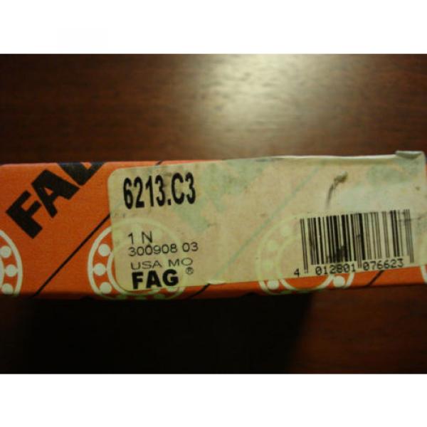 FAG Deep Groove Ball Bearing, 65mm x 120mm x 23mm, Open, USA, 6213.C3, 6890eHE2 #3 image