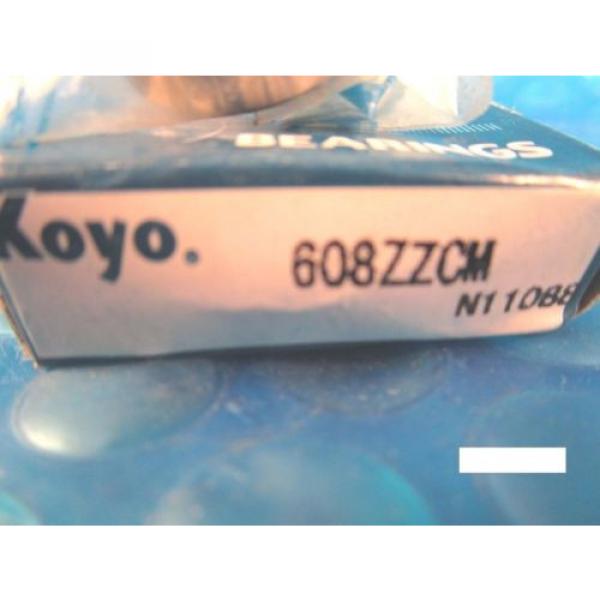 KOYO 608 ZZ CM, 2Z,Single Row Radial Bearing(Timken 38, SKF, NTN, FAG 2ZR,NSK) #2 image