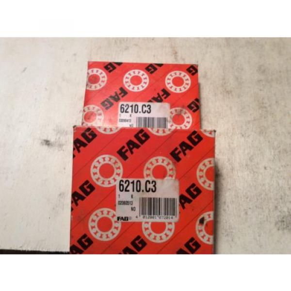 2-FAG /Bearings #6210.C3 ,30 day warranty, free shipping lower 48! #2 image