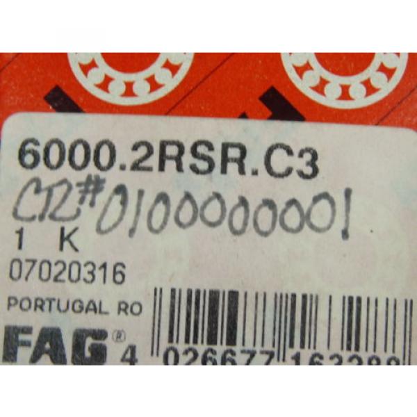 Fag 6000.2RSR.C3 Deep Groove Ball Bearing 10 x 26 x 8 mm ! NEW ! #3 image