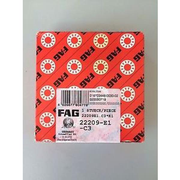 22209-E1-C3 - FAG BRAND - NEW IN BOX - FREE SHIPPING - SPHERICAL ROLLER BEARING #1 image