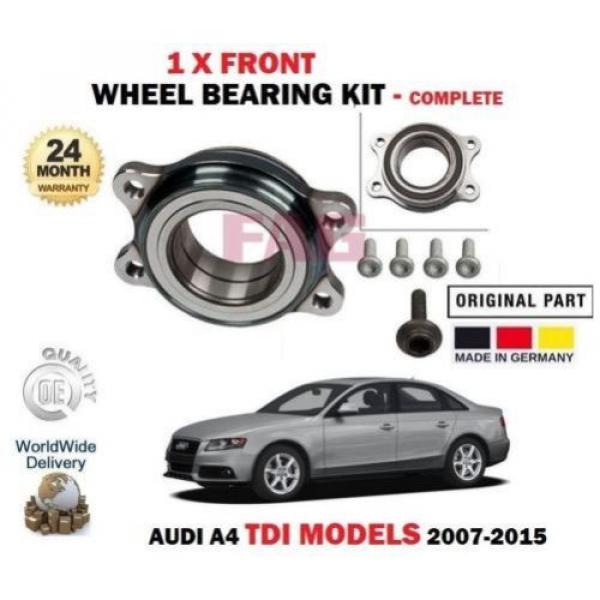 FOR AUDI A4 2.0 TDI MODELS + QUATTRO 2007-2015 FAG 1 X FRONT WHEEL BEARING KIT #1 image