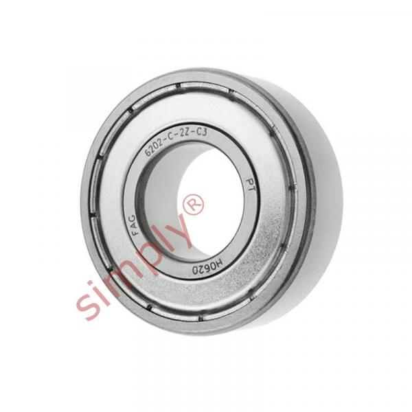 FAG 62022ZC3 Metal Shielded Deep Groove Ball Bearing 15x35x11mm #1 image